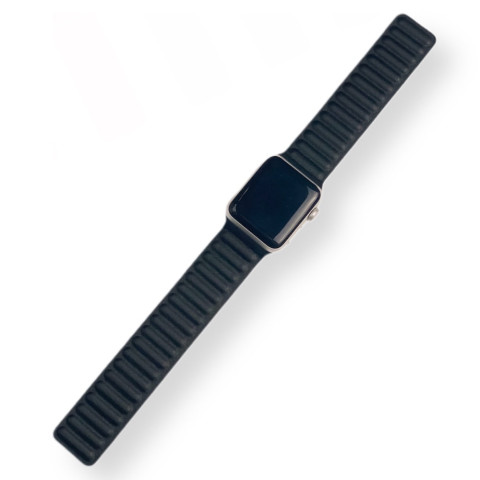 Шкіряний ремінець для Apple Watch 42/44/45mm Leather Link Black Шкіряний ремінець для Apple Watch 42/44/45mm Leather Link Black